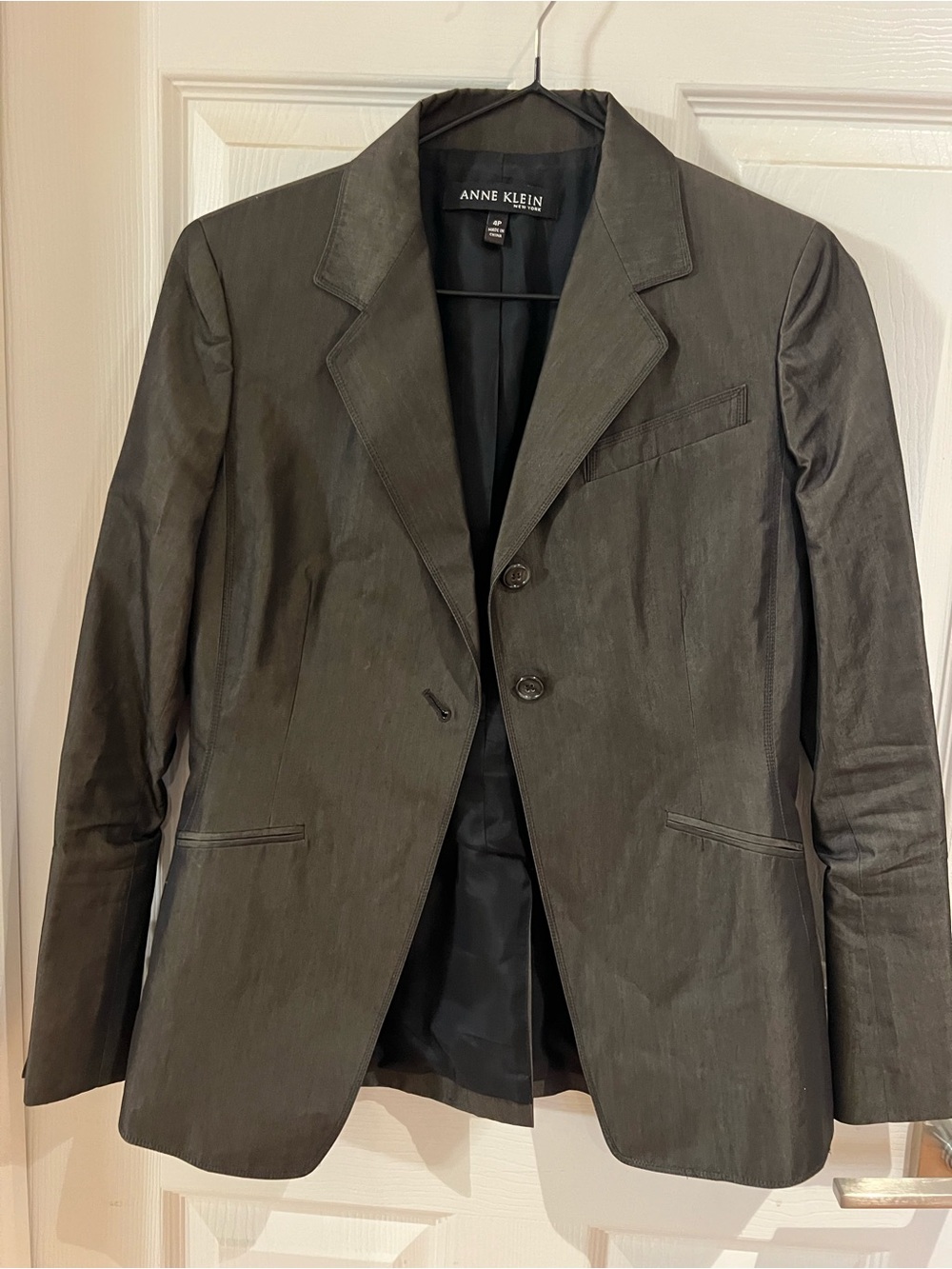 Anne Klein Charcoal Tailored Blazer